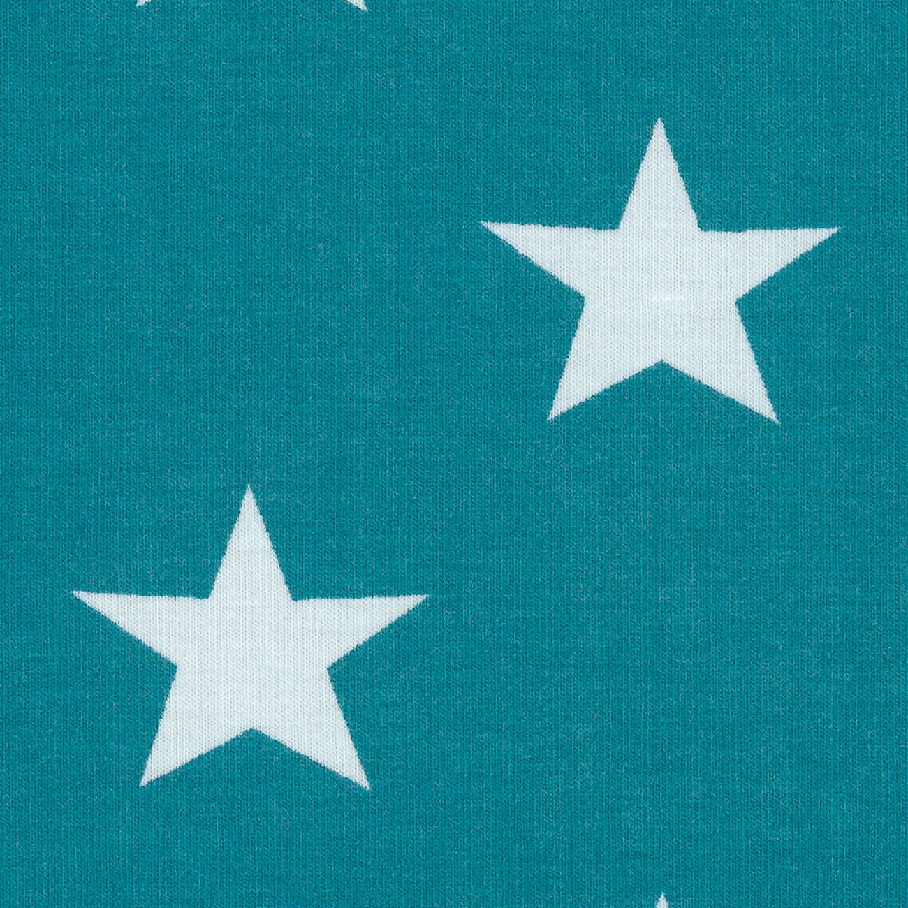 Jersey Swafing - Sterne - 3,5 cm - Petrol